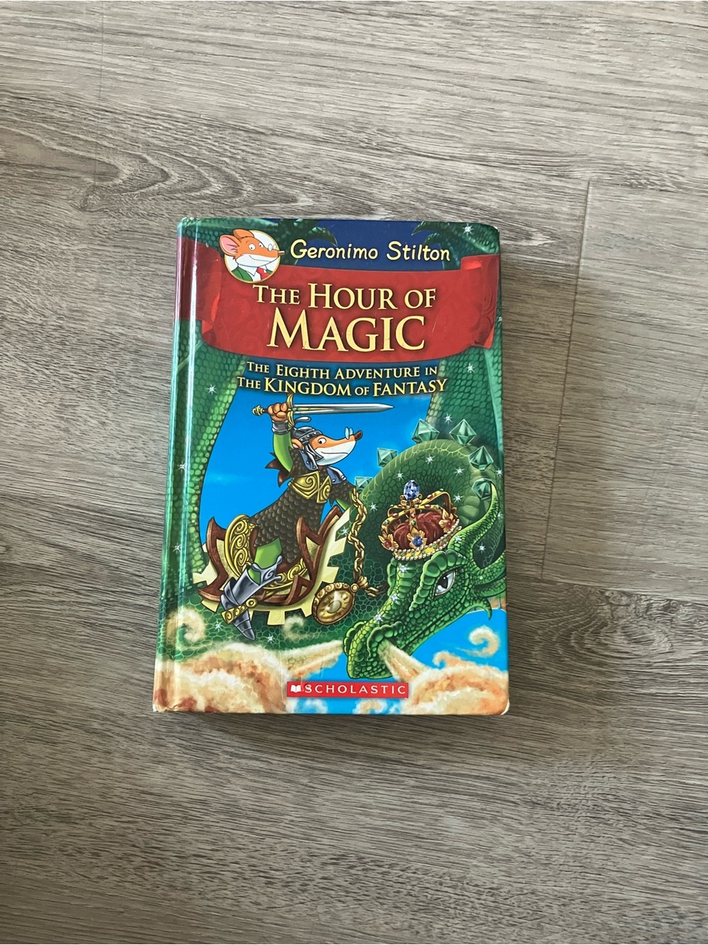 3/$15 Geronimo Stilton "The Hour of Magic" Hardcover Book - Green